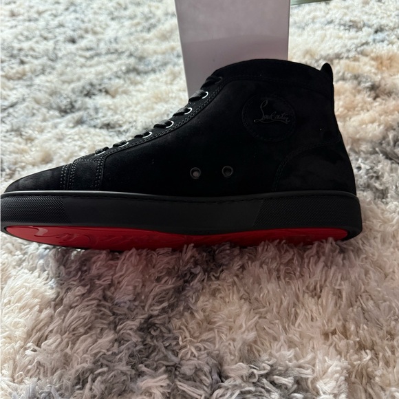 Christian Louboutin Other - Christian Louboutin Black and Red High-Top Sneakers